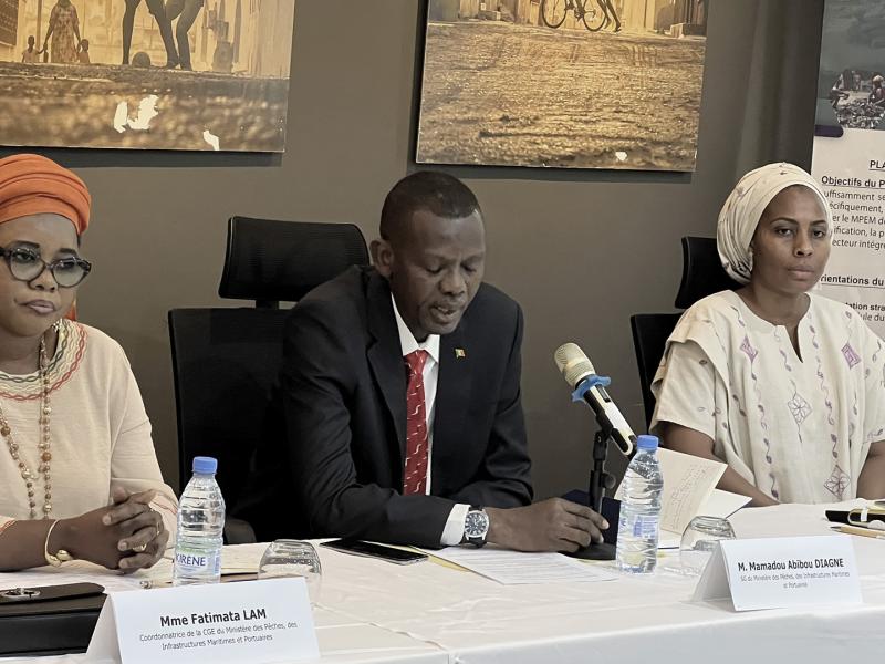 Cérémonie d’ouverture lors de l’atelier sur intégration du genre dans la chaîne PPBSE - Ministère des Pêches et de l'Économie maritime