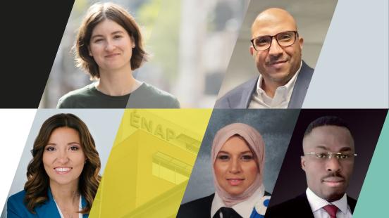 Mosaique avec les boursières et les boursiers d'excellence de l'ENAP