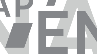 Lettres É, N, A, P grises placées de façon décorative et en désordre sur fond blanc