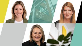 mosaique photos avec Maude Marquis-Bisonnette, Christine Black et Véronique Fournier