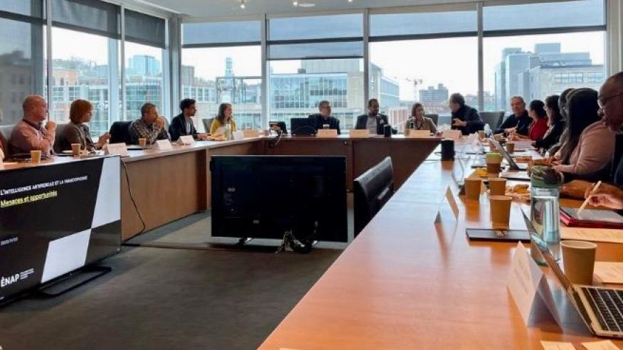 Table ronde des personnes participantes à la communauté pratique des relations internationales