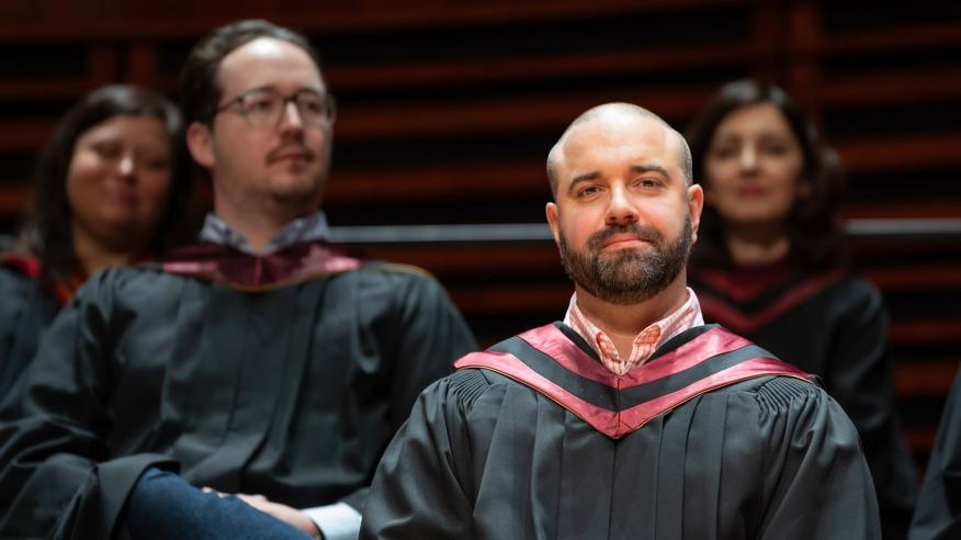 Étienne Charbonneau cortège universitaire